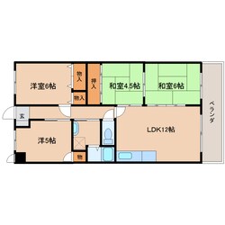 二上駅 徒歩5分 3階の物件間取画像